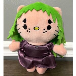 Hello Selena Green Hair, Purple Dress Cute Cat Princess Cartoon Anime Plush Doll